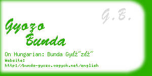 gyozo bunda business card